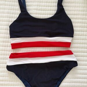 Beach Riot Americana Makenzie Top / Heidi Bottom Navy and Red Bikini